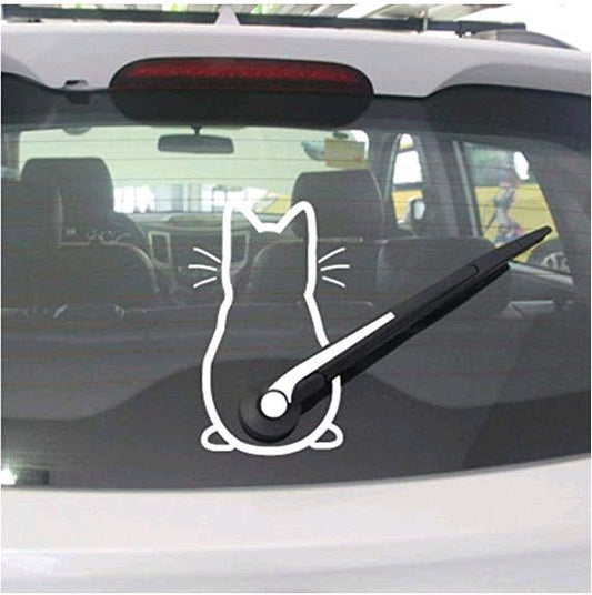 Adesivo gatto per tergicristallo macchina posteriore